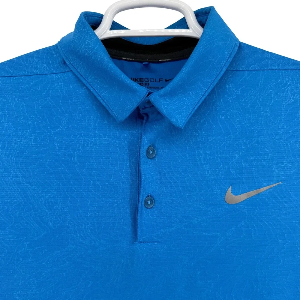 Nike Golf Men's Blue Dri-Fit Standard Fit Polo Shirt Size Medium SEA ISLAND